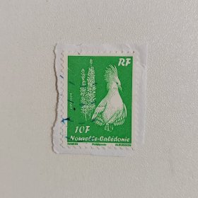 外国邮票 新喀里多尼亚邮票2009年动物鸟类鹭鹤 信销剪片1枚 如图