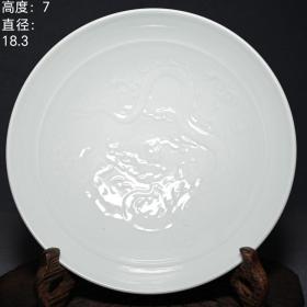 元龙纹高脚碗。高度：7cm
直径：18.3cm