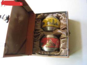 中国锡器《鹭岛祥和》《狮城精神》茶叶罐