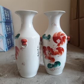 景德镇陶瓷花瓶一对