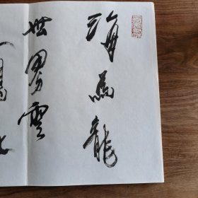 8开大本精品连环画名家毛笔书法册页：《海上名家书法集》 (册页长35厘米，宽25厘米)