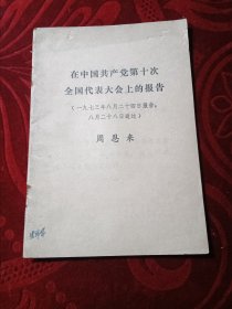 在中国共产党第十次全国代表大会上的报告