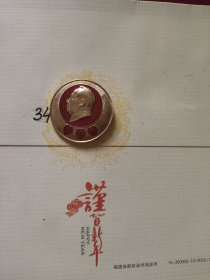 阜新三忠字像章