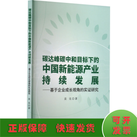 碳达峰碳中和目标下的中国新能源产业持续发展--基于企业成长视角的实证研究