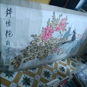 福建名家沈斗平超大尺寸花鸟画