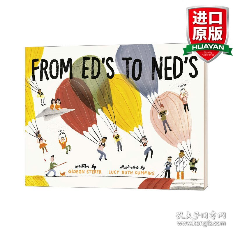 英文原版 From Ed's to Ned's 从艾德家到奈德家 精装趣味绘本 英文版 进口英语原版书籍