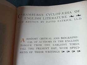 1903年精装厚本   英国文学 第三卷  多作家图片    英文原版16开