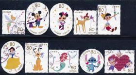 日本邮票信销，2012年，G67，迪士尼动画，10全

唐老鸭白雪公主三只小猪