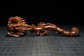 黄杨木精工雕刻节节高，一鸣惊人如意，长20cm宽6cm高4cm重43g
