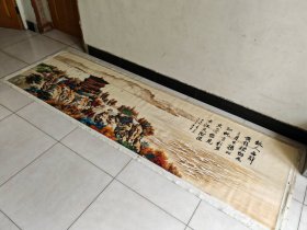 佚名中国风景油画“黄鹤楼送孟浩然之广陵”（约20.66平尺）