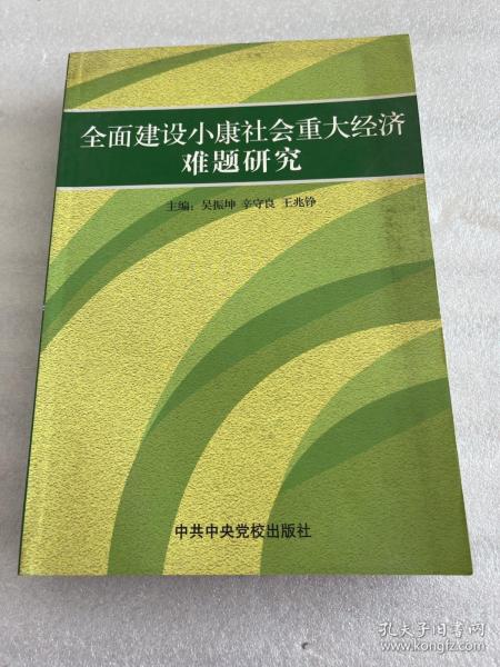 全员建设小康社会重大经济难题研究