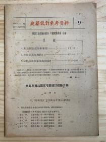 建筑设计参考资料（9）1955年第1期   主要有：东北及西北区住宅区设计经验介绍 中南区住宅设计经验介绍等