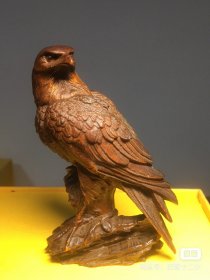 黄杨木雕-老鹰