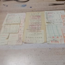 柳州铁路局普通加快区段票、共公汽车票等共3O枚。