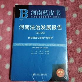 河南蓝皮书：河南法治发展报告（2020）