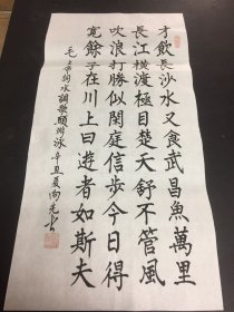 才饮长沙水 又食武昌鱼 张向先字一幅（品相如图 实拍图自荐）