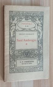 意大利语书 Sant'Ambrogio Profili /毛边书