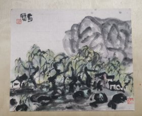 邹文正山水小品四帧