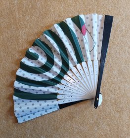 蚊香 日本回流扇 展幅约36Cm 高21Cm 竹扇骨 ，防水扇。