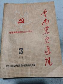 《云南党史通讯》 1988年第3期【纪念圭西山起义四十周年专辑】
解放战争时期我在云南人民反蒋武装斗争中的一些经历·朱家壁
忆滇桂黔边纵队第三支队·许南波 杨守笃
阿细人民的好儿子杨治廷（肖鹏）
撒尼魂—忆毕恒光同志（向克勤）
深切怀念樊子诚同志……姜克夫 余佩馨
高岭起义前后··陈禄