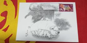 1994年美国猪年邮票极限片
