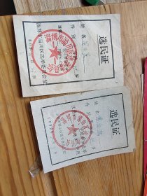 1980年选民证两张（淄博市）