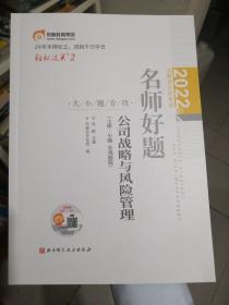 东奥注册会计师2022教材CPA轻松过关22022年注册会计师考试名师好题-大小题专攻公司战略与风险管理