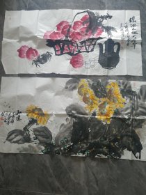 中国书画院画家穆海峰花卉作品一组