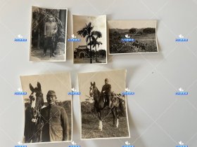 民国，1940年。日寇野田宪兵队进犯佛山拍摄老照片5张。两张大的为长10.5厘米宽7.5厘米，三张小的长8厘米宽5.5厘米。包老包真。