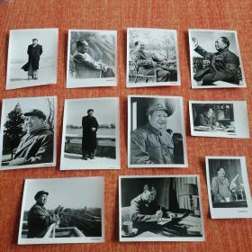 老照片：《毛泽东主席》11张（首都中国照相馆印制）9.5x7厘米