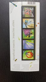 加拿大昆虫邮票五枚连张