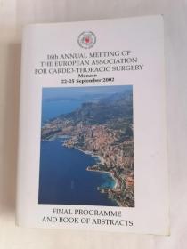 英文原版：16thANNUALMEETlNGOFTHEEUROPEANASSOClATlONFORCARDⅠO—THORACⅠCSURGERY