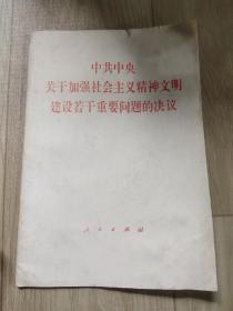 中共中央关于加强社会主义精神文明建设若干重要问题的决议