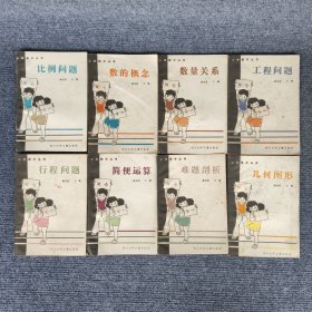 小学数学丛书：比例问题、数的概念、数量关系、工程问题、行程问题、简便运算、难题剖析、几何图形（8本合售）