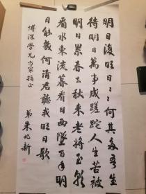 1948年常州乡贤朱兆新（当代名作家袁鹰的老师）《颜体诗歌》十平尺大中堂。