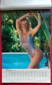 上世纪挂历画 1993年美女泳装 全13张