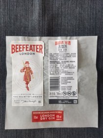 酒标 白酒标 外国酒标 BEEFEATER LONDON 必富达 蒸馏酒 伦敦 金酒