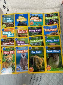 英文原版 National Geographic Kids Readers Pre-reader Sleep Bear 国家地理儿童分级读物预备级 At the abeach、Safari、Dive，Dolphin！、Go，cub！、Hwl！、Play，Kitty！Race Day、Peek，otter！、jump，pup！Climb，Koala！Flutter
,butterfly! 合售16本