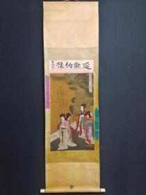 老绢布人物画作 精品收藏