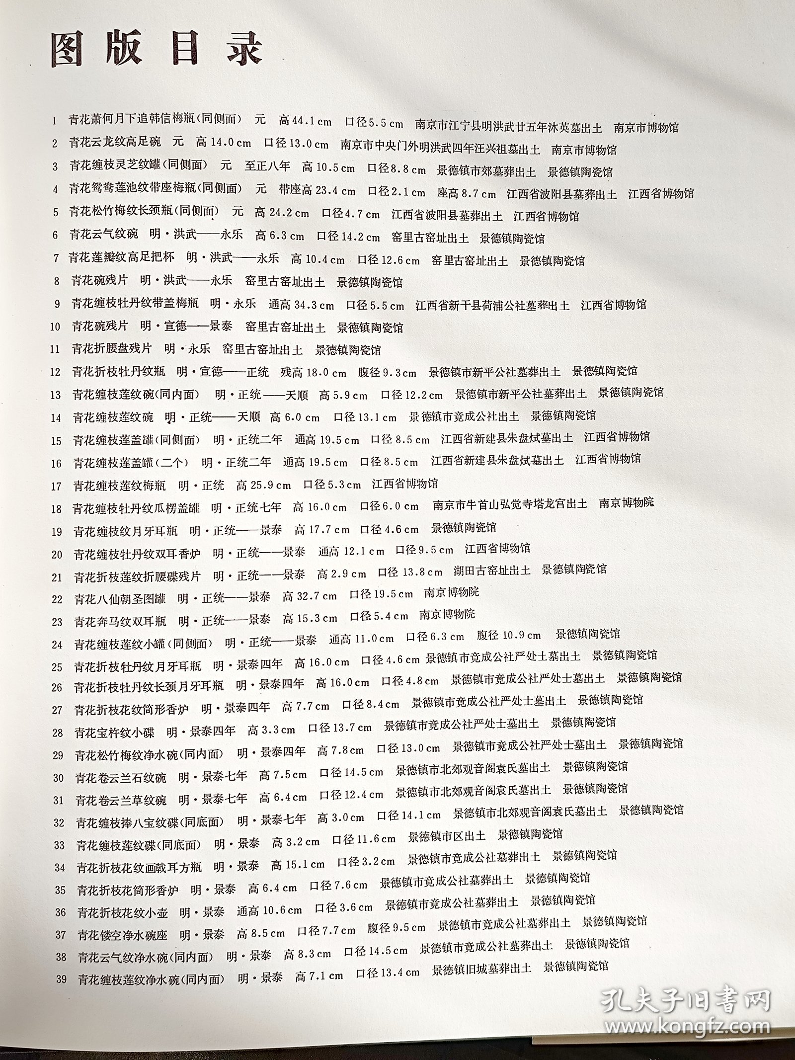 中国陶瓷 景德镇民间青花瓷器