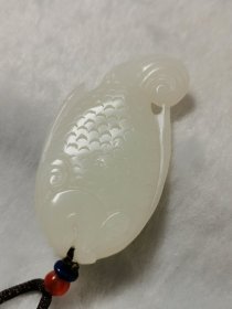 和田白玉吉庆有鱼精品挂件吊坠 ，寓意吉祥美好雕工精美玉质莹润看好下单
