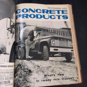 CONCRETE PRODUCTS VOL.65  NOS.1-12 JAN.-DEC. 1962   混凝土制品 月刊合订本 英文版