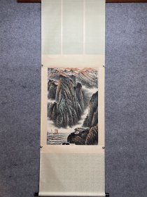 岑学恭立轴 画芯尺寸93×61