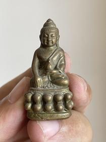 清代寸佛老铜像铜佛像纯铜造像神像坐佛坐像铜雕塑摆件半身铜杂件铜器老物件
