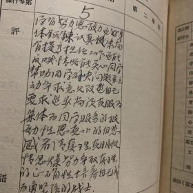 1955年 宁都中学 学生成绩册