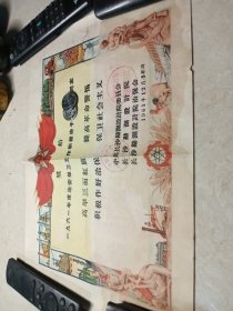 状图像很少見的1961年奖状