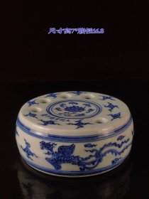 大明宣德青花香熏，全品，保存完整，成色如图