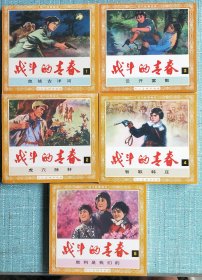 花边连环画战斗的青春:全套5册