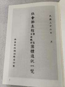 民国文献类编  社会卷  第47卷
内收
社会部直辖普通、自由职业团体通讯一览
实社自由录
万国道德总会十五周年会纪事
全新  仅拆封