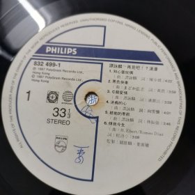 黑胶唱片 谭咏麟 再见吧 浪漫 （无封套）